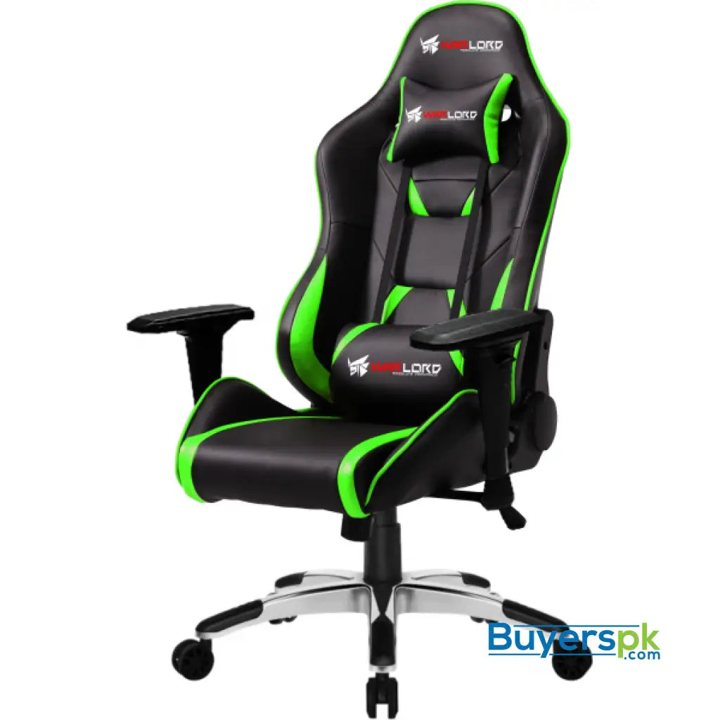 Warlord Phantom Gaming Chair - Black/Green Phantom-Green - Chair Warlord Phantom Gaming Chair - Black/Green Phantom-Green - Chair